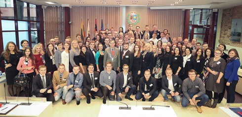 Rotaractors in Lithuania during their annual conference in District 1462.