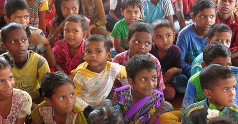Some of the children at the school we visited. Photo courtesy of the Rotary Club of Dombivli East