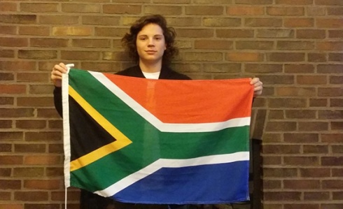 Ronan Morgan and South African flag